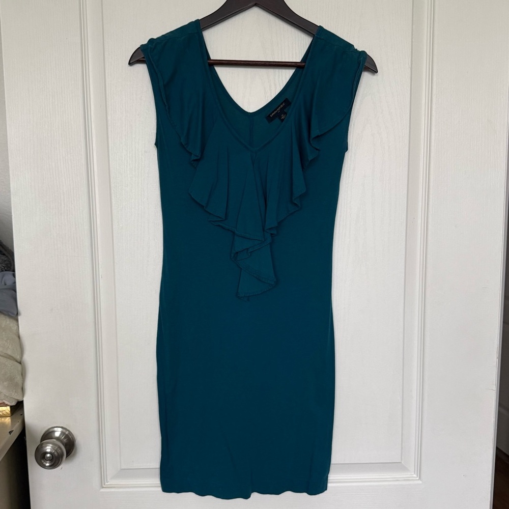 Banana Republic Teal Ruffle Mini Dress